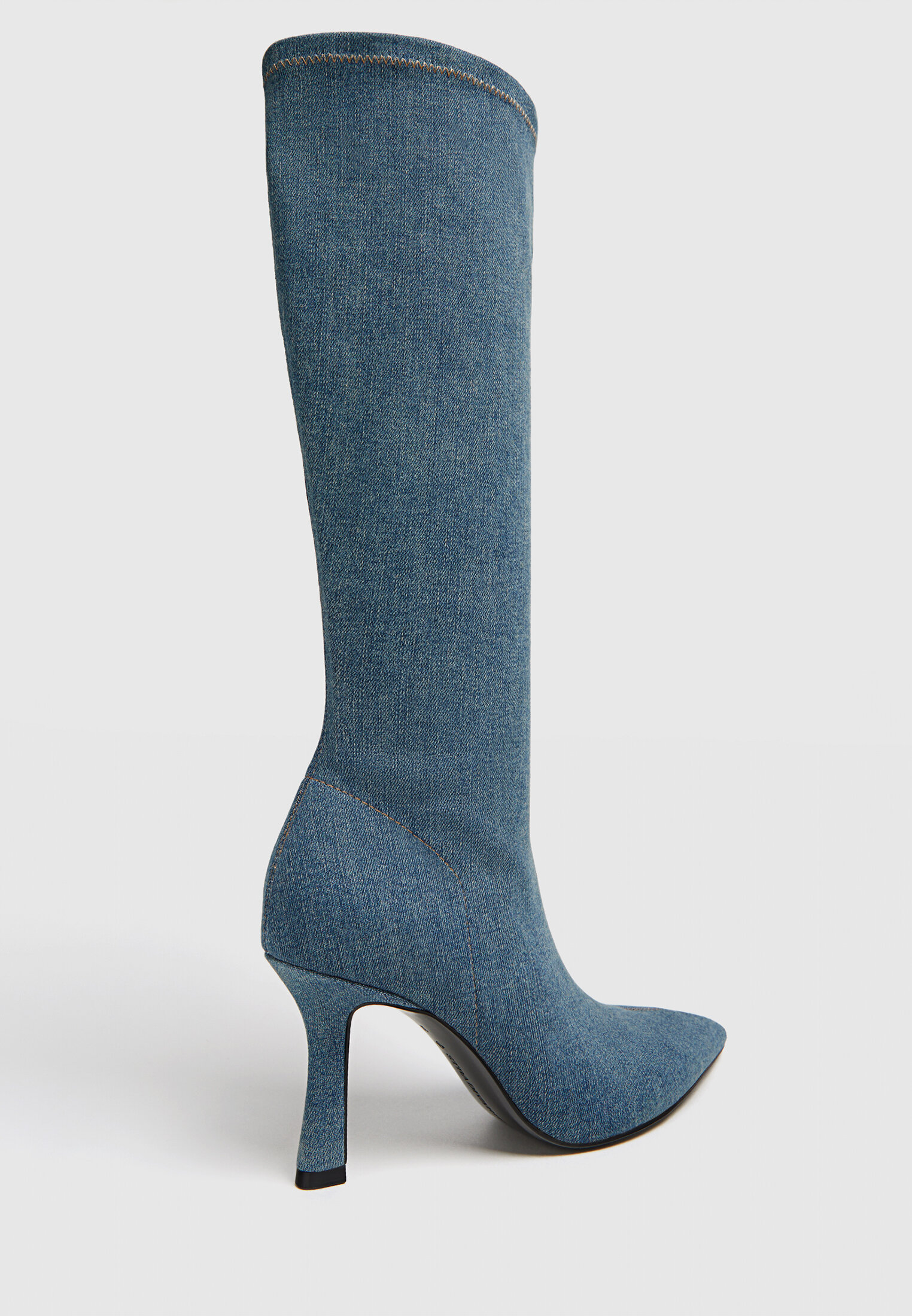 Tall denim boots top