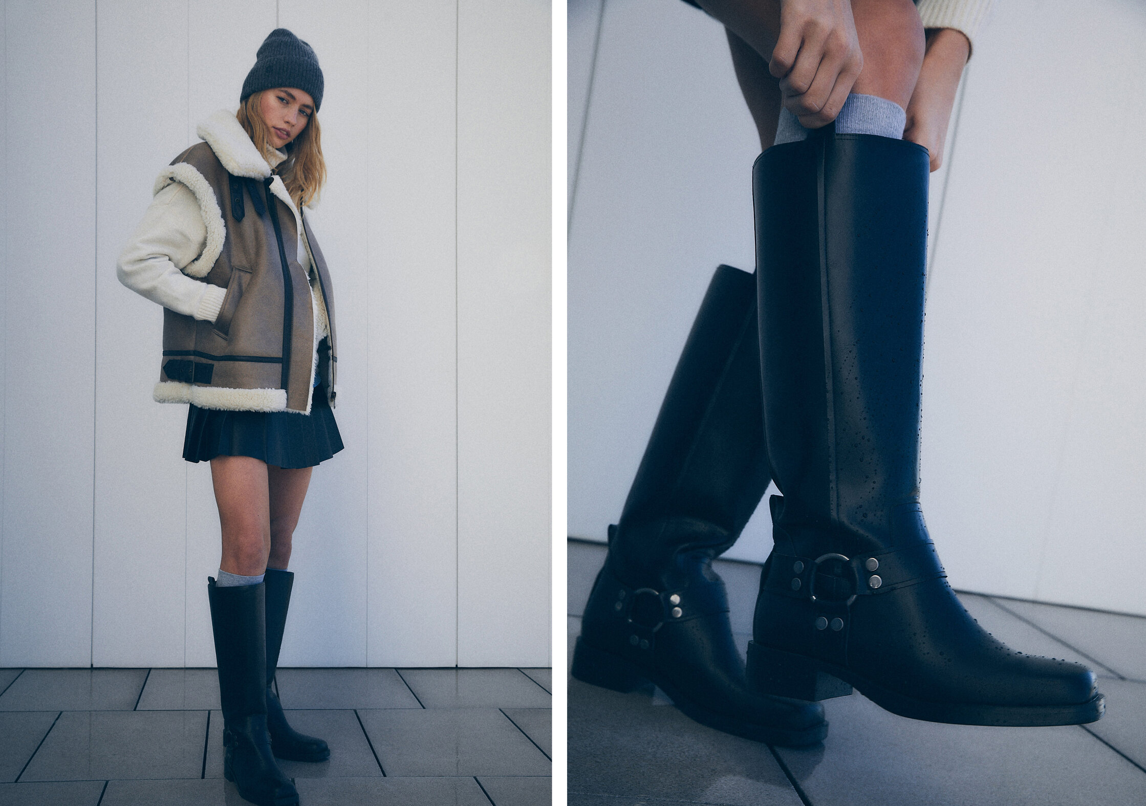Biker boots deals stradivarius