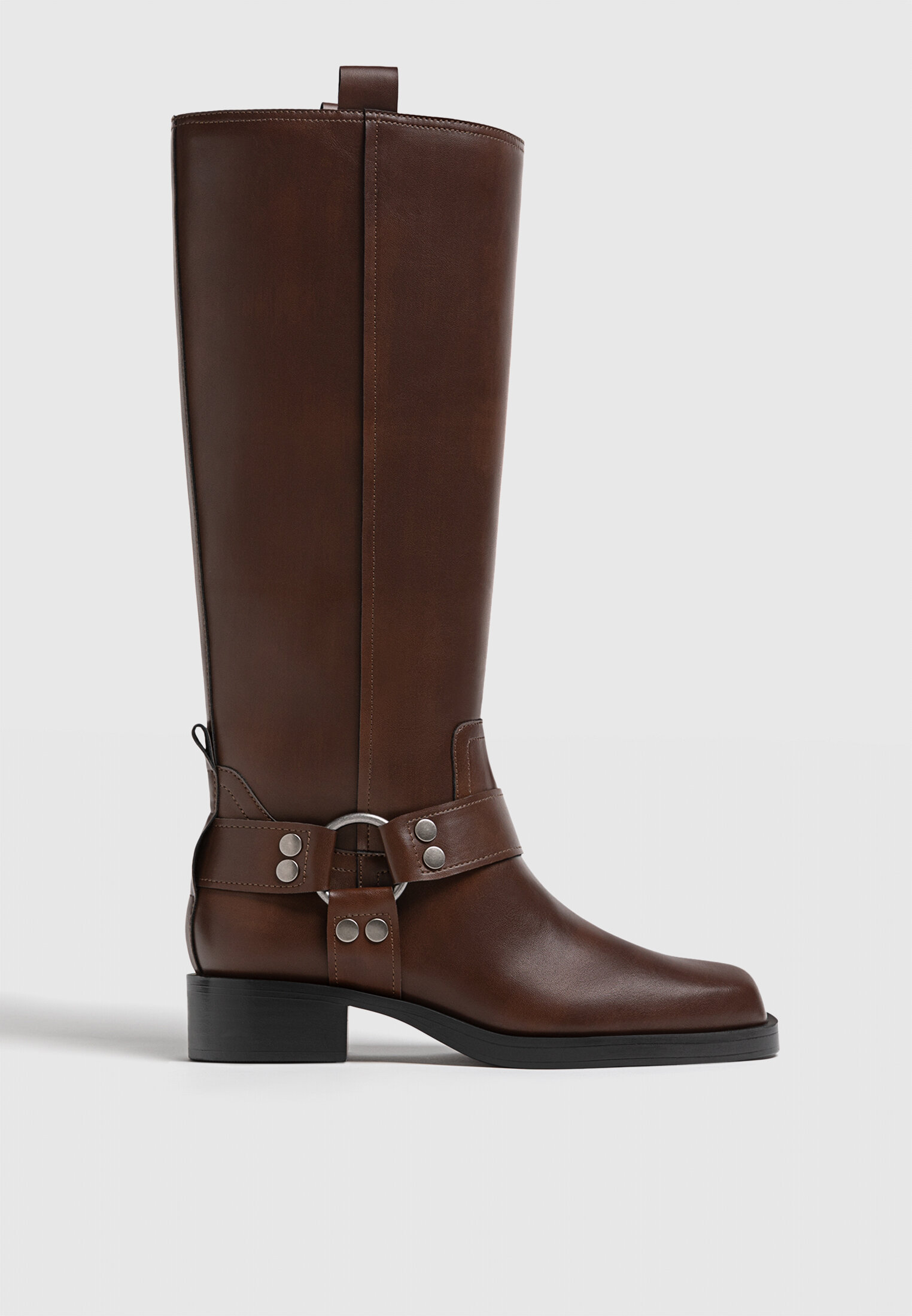Flat biker style 2024 boots