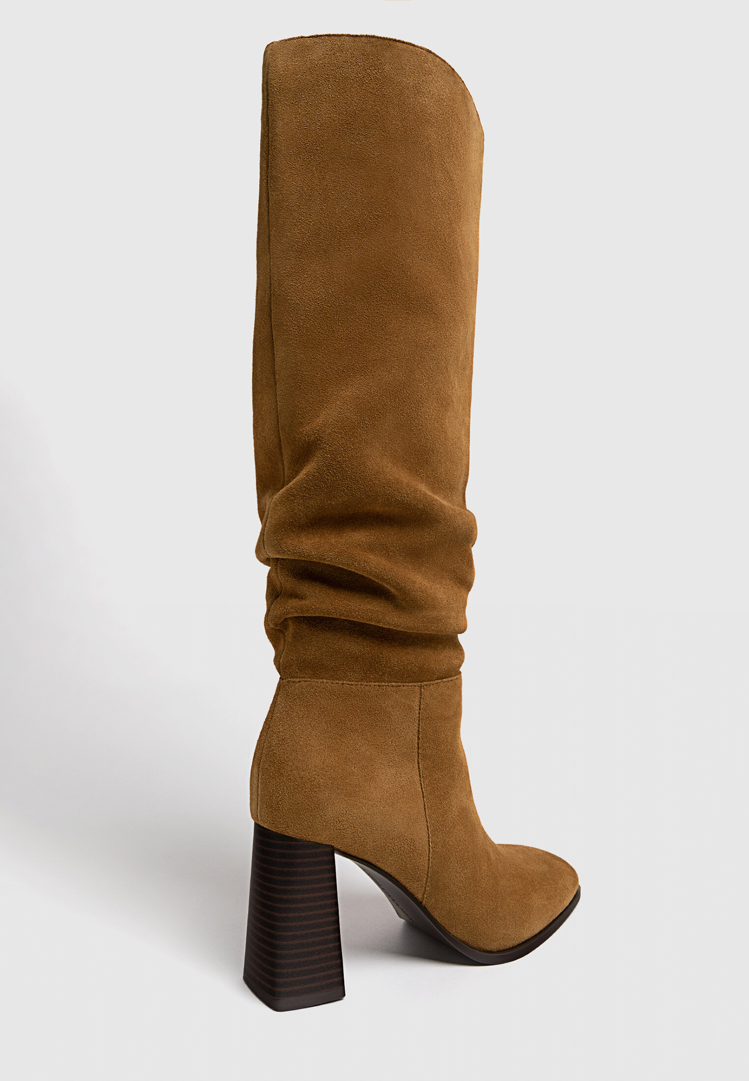Botas altas beige discount stradivarius