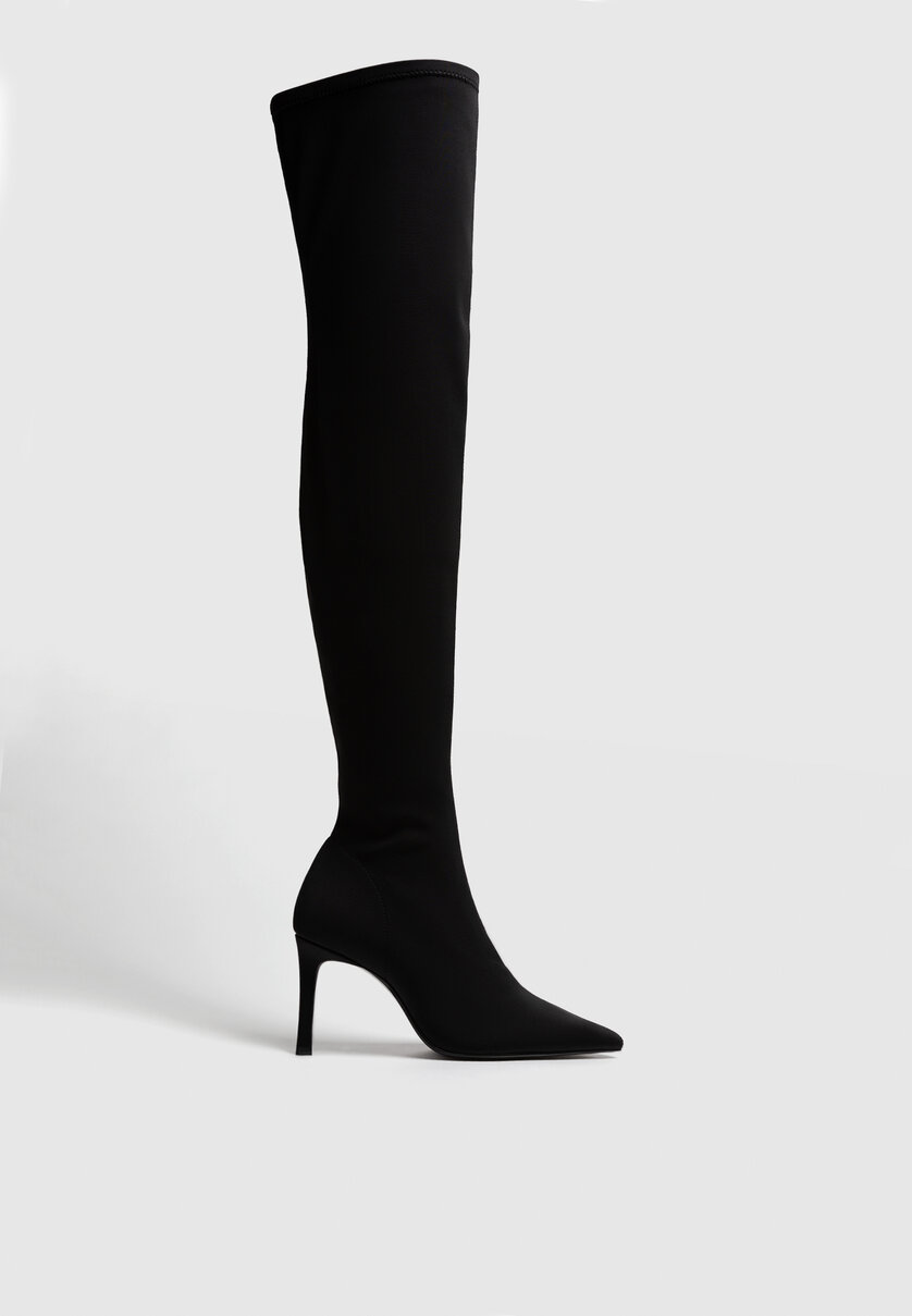 Stretch stiletto heel over-the-knee boots