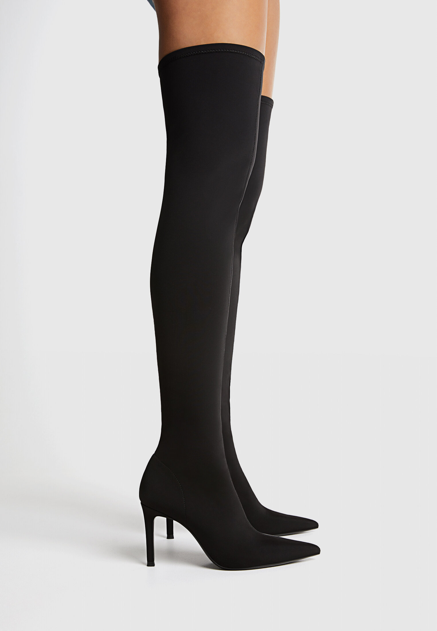 Stretch stiletto heel over the knee boots