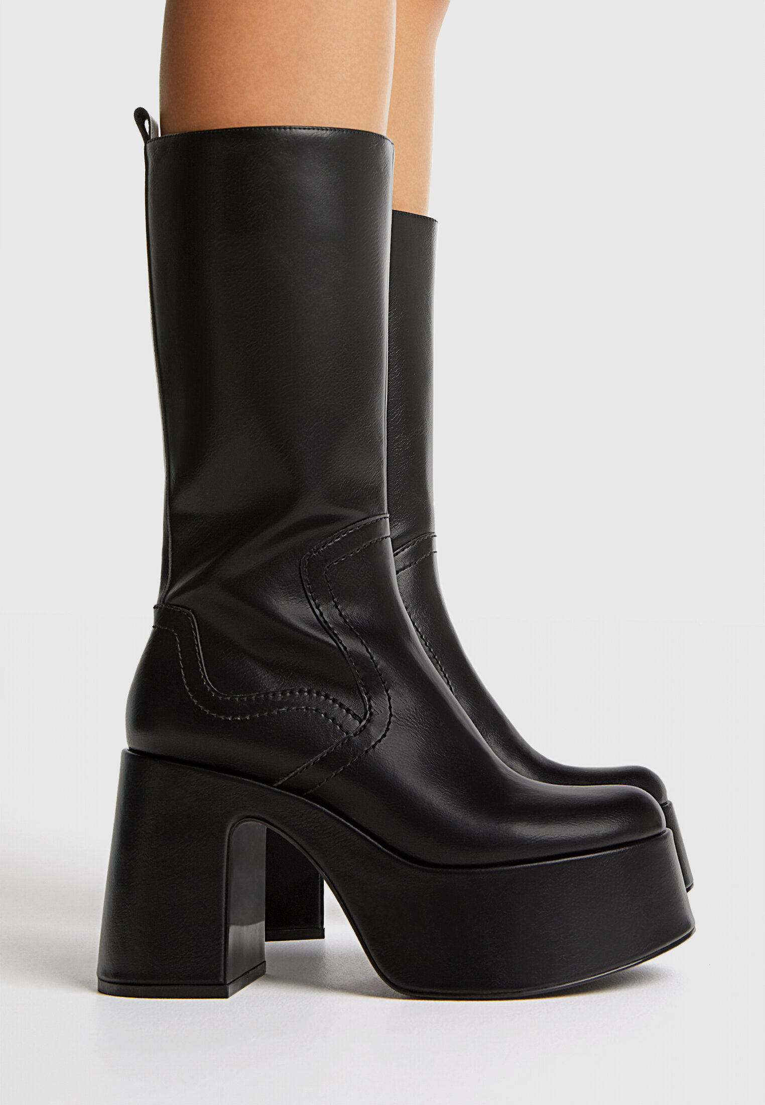 Platform high heel boots Women s null Stradivarius Luxembourg