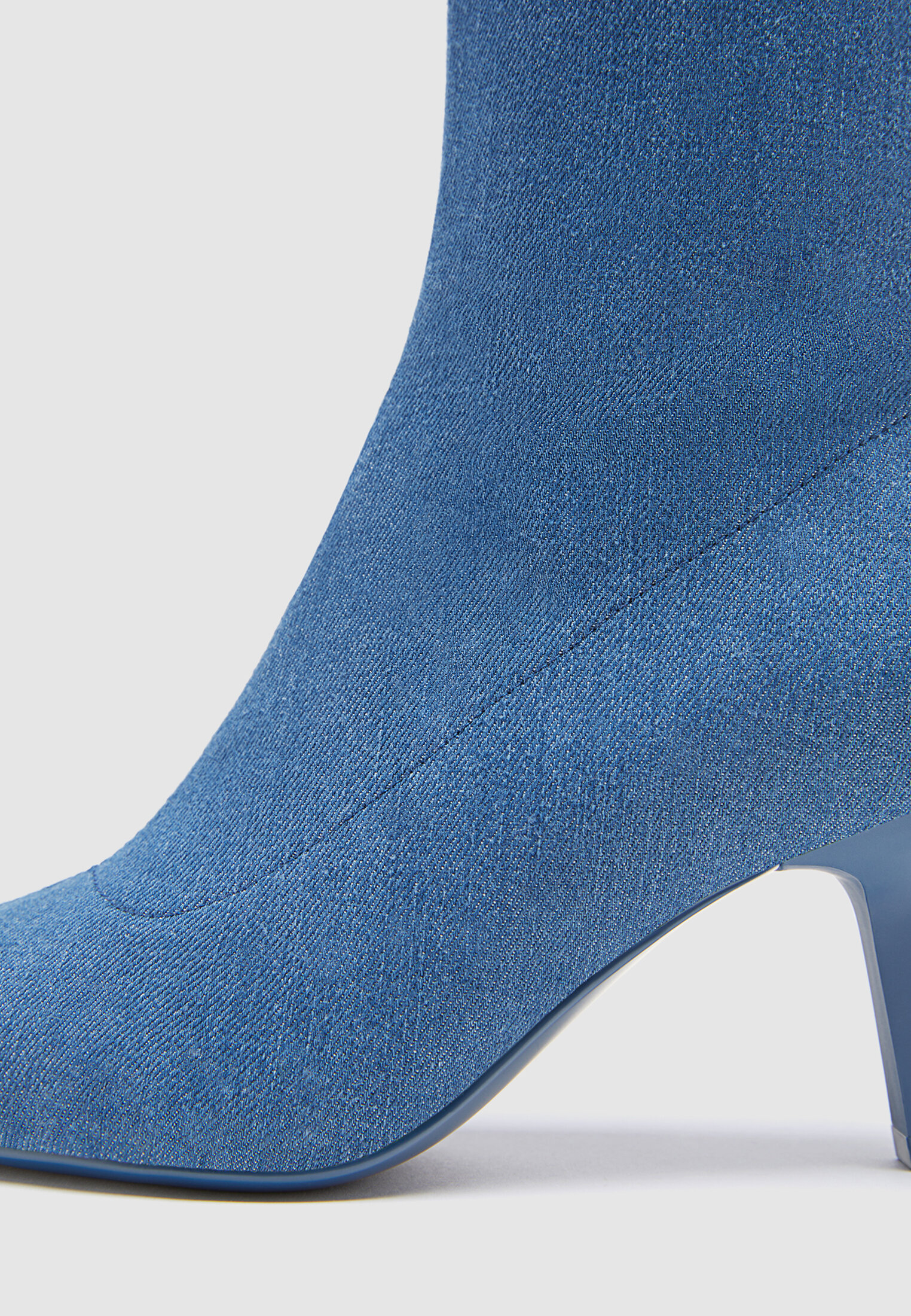 Blue kitten heel ankle boots new arrivals
