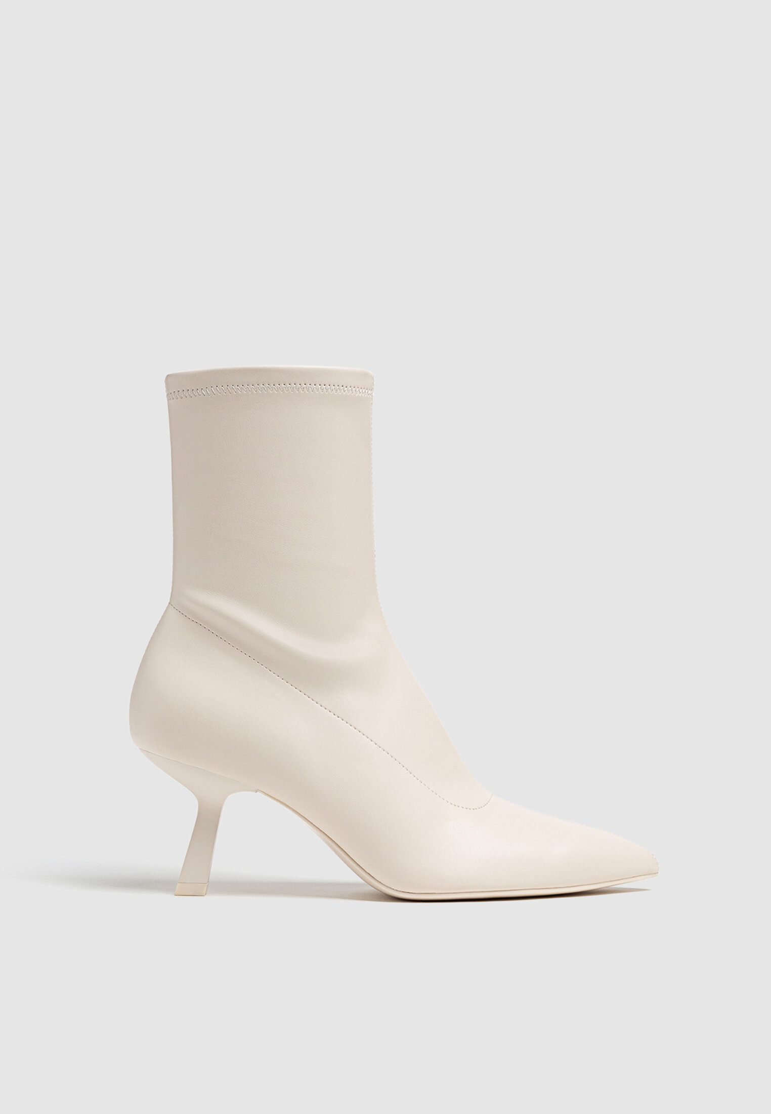 White heel clearance sock boots