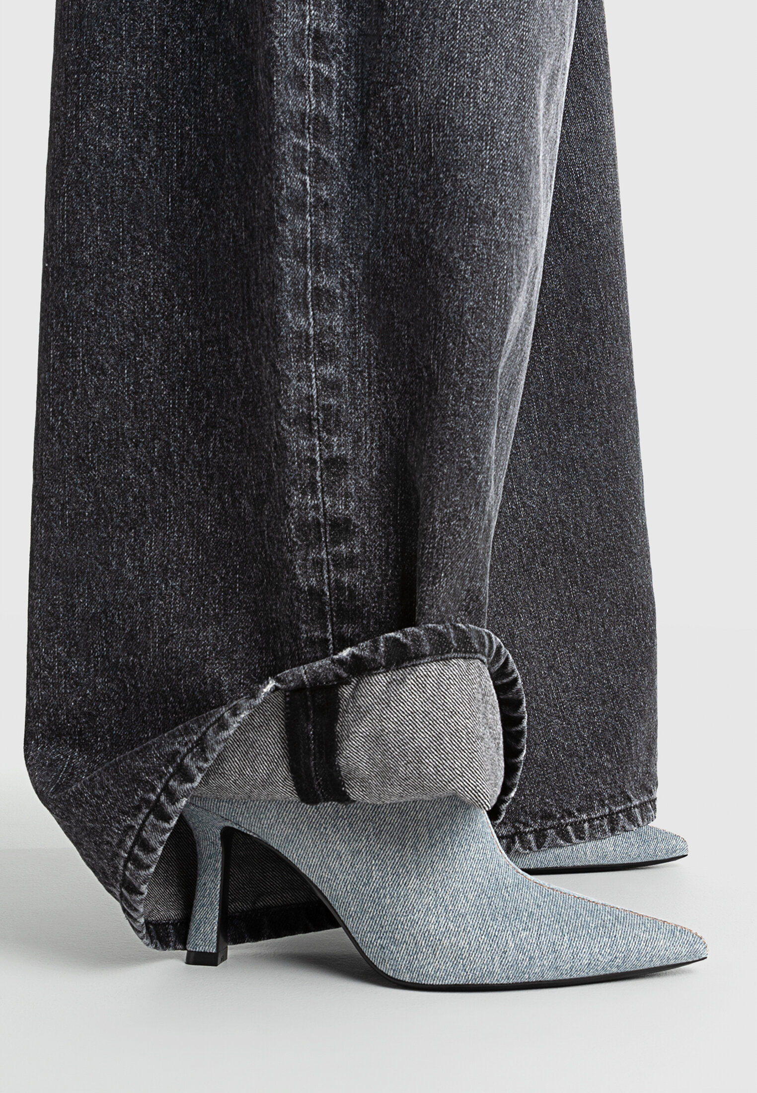 Botines best sale grises tacon