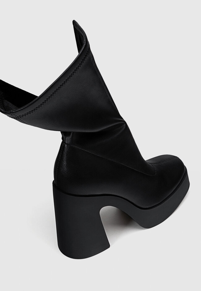 Womens black cheap platform ankle boots
