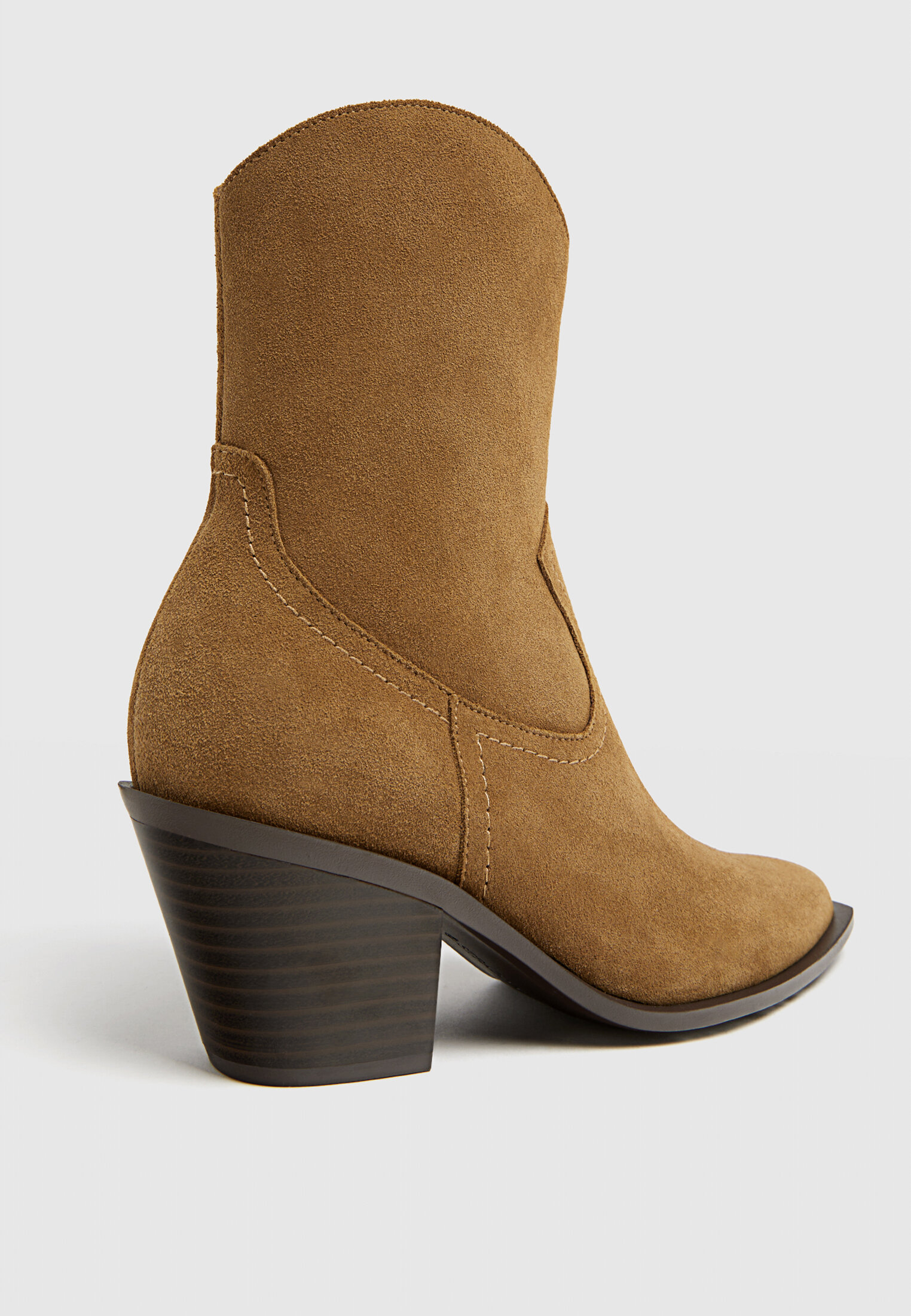 Botines tac n cowboy piel Stradivarius Espa a