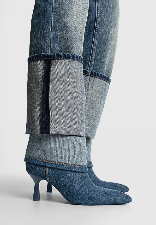 High heel denim ankle boots Women s fashion Stradivarius Viet Nam