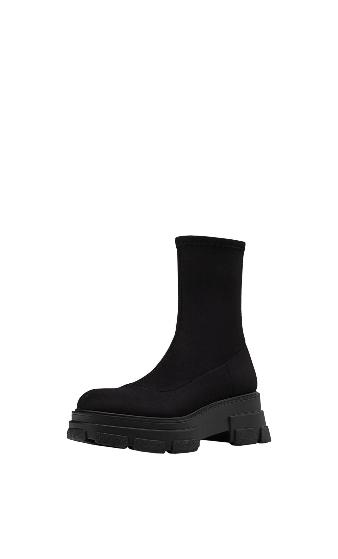 High heel ankle sales boots with track soles