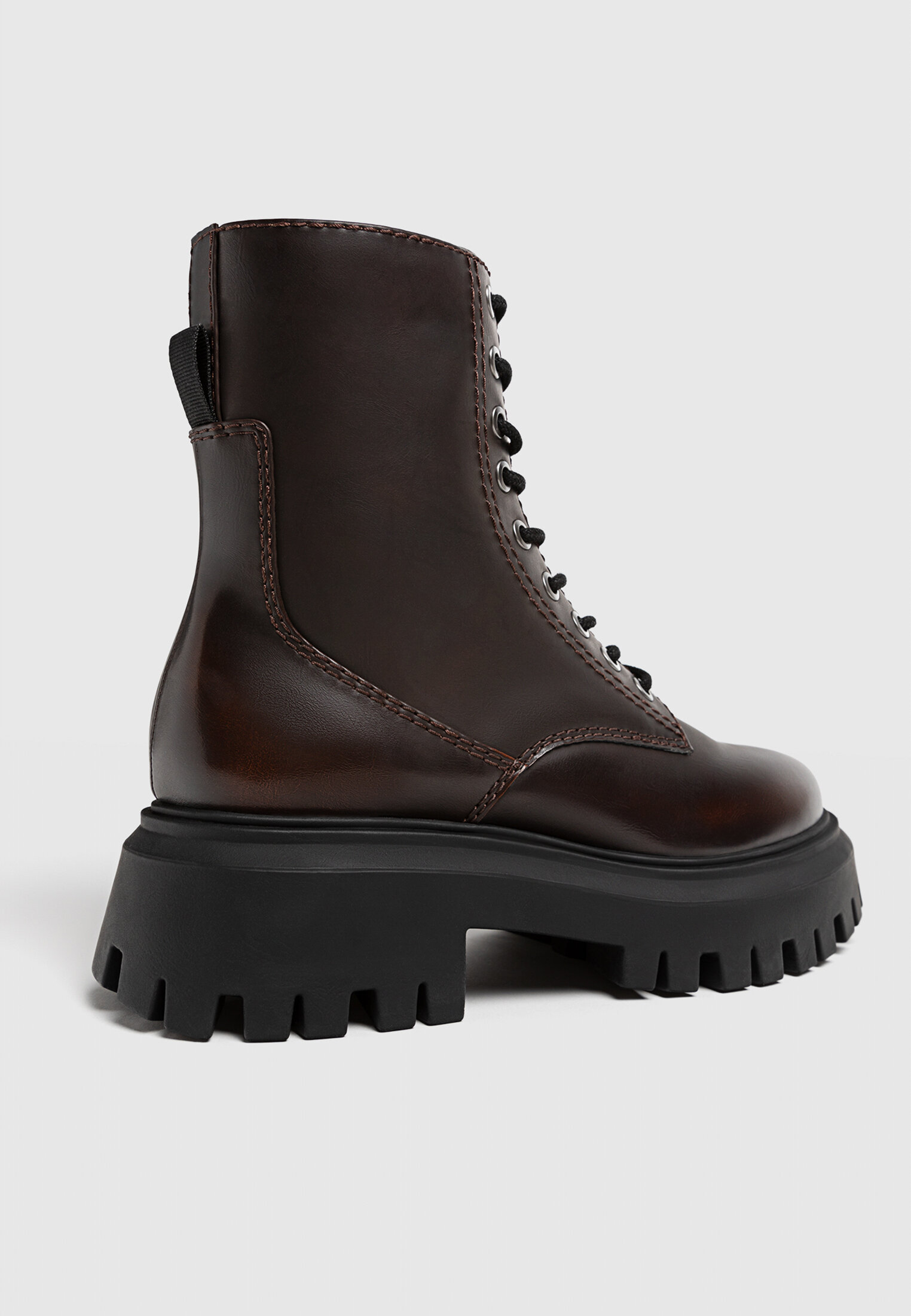 Lace up flat ankle boots Women s fashion Stradivarius United