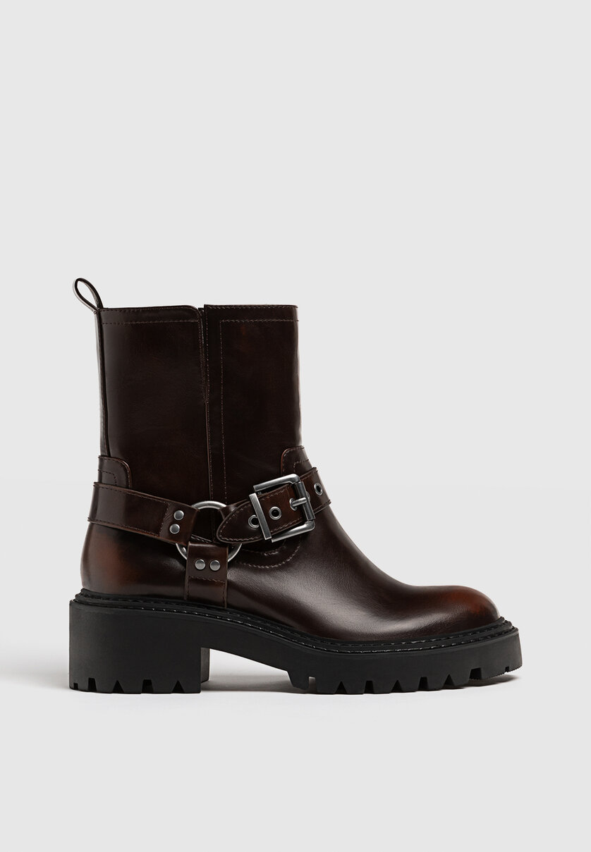 Saint laurent biker boots hot sale