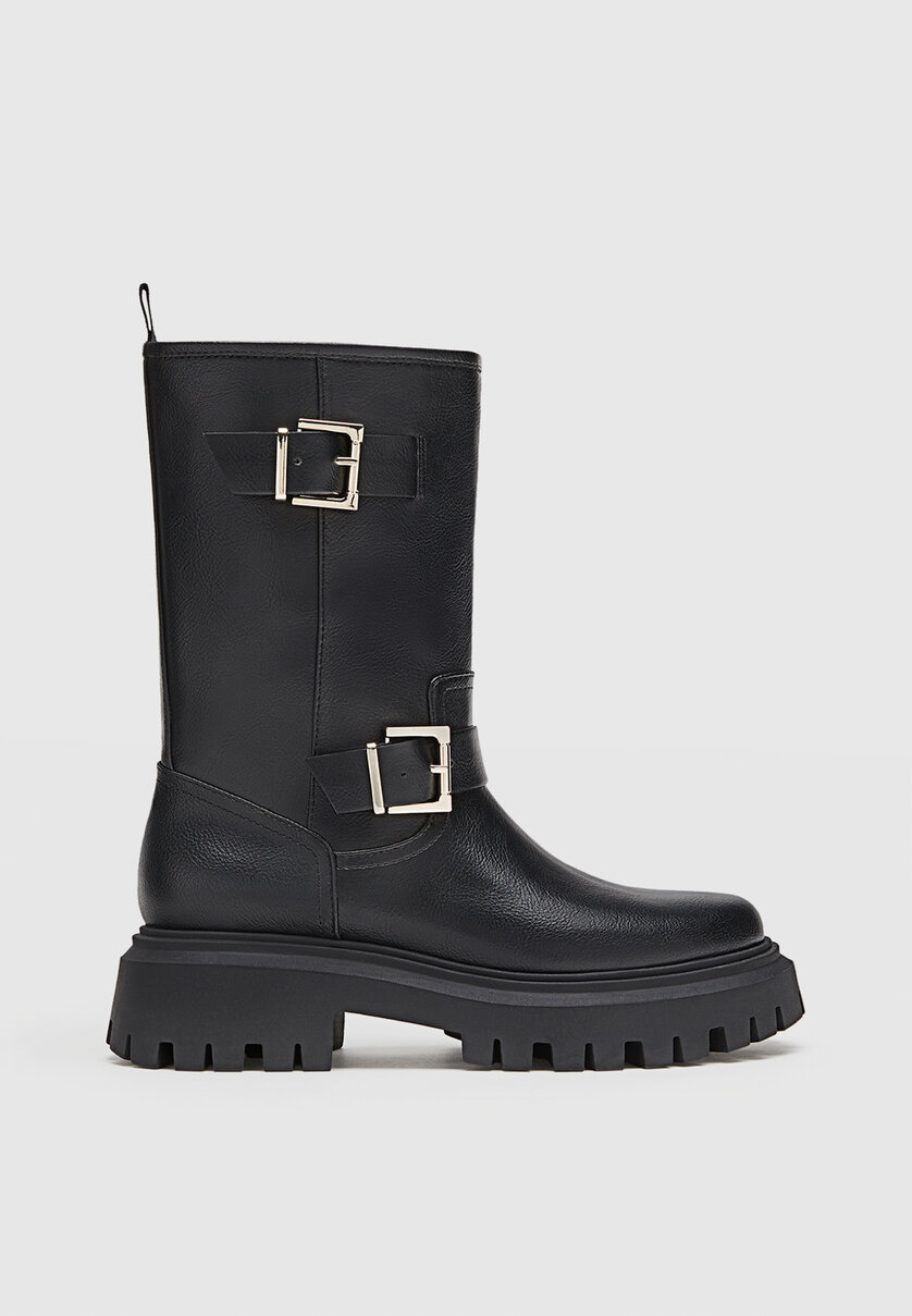 Stradivarius shop biker boots