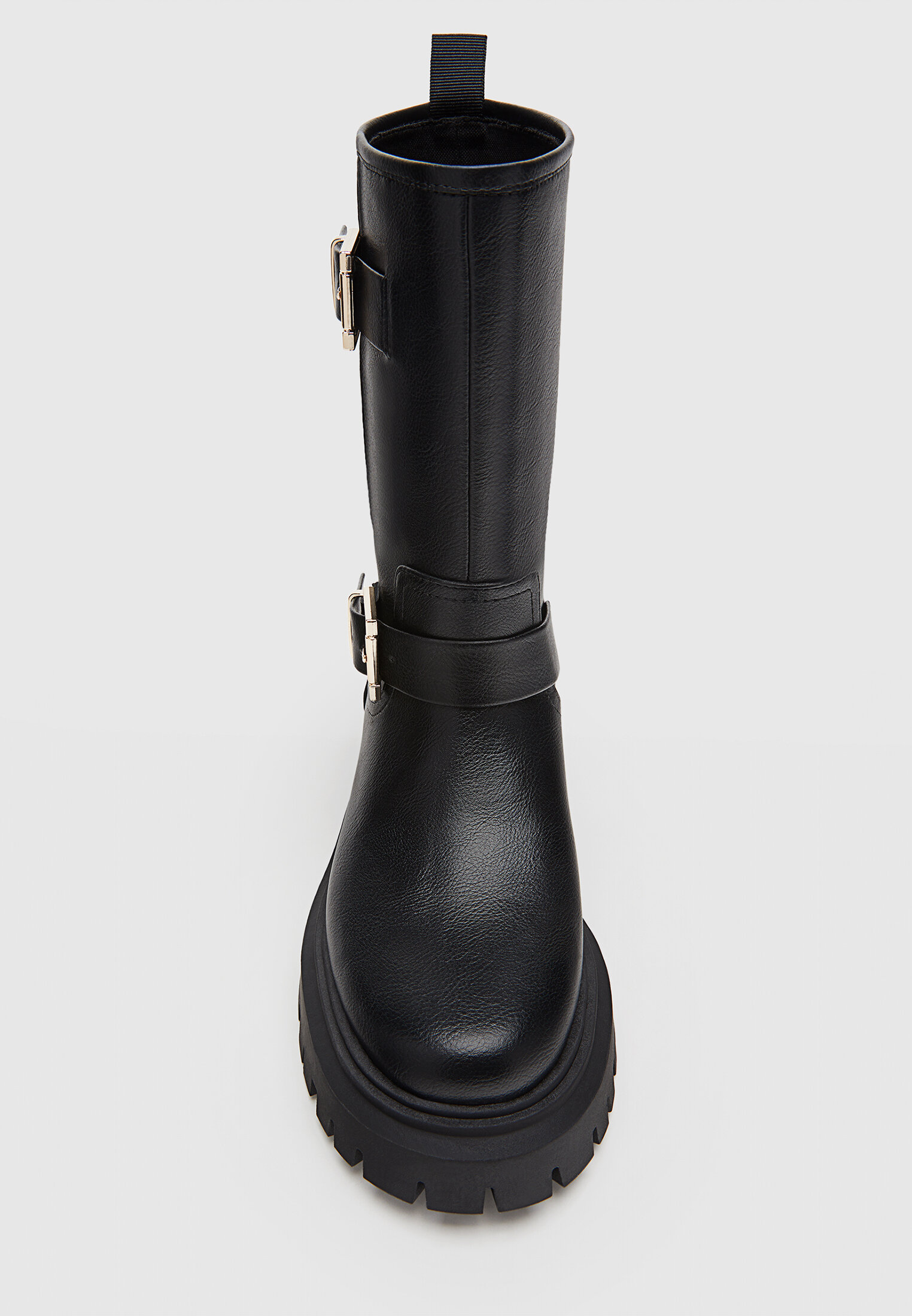 Bottine plate store noire femme