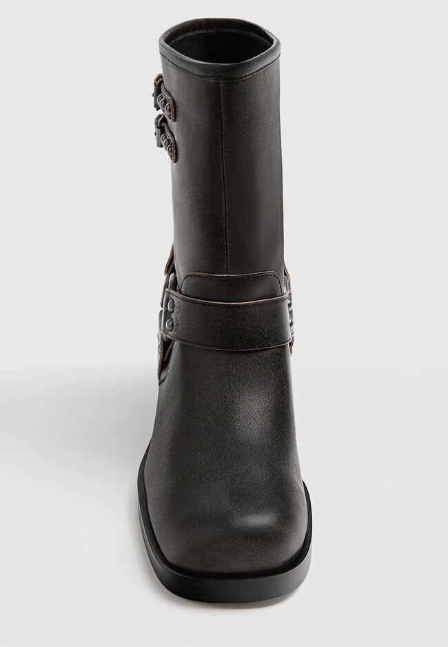 Distressed ankle shop boots
