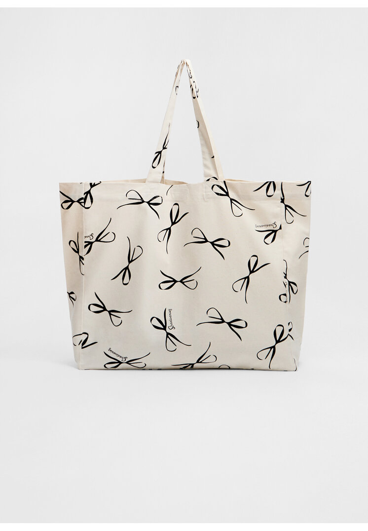 

Stradivarius Stofftasche mit Schleifen Ecru OS