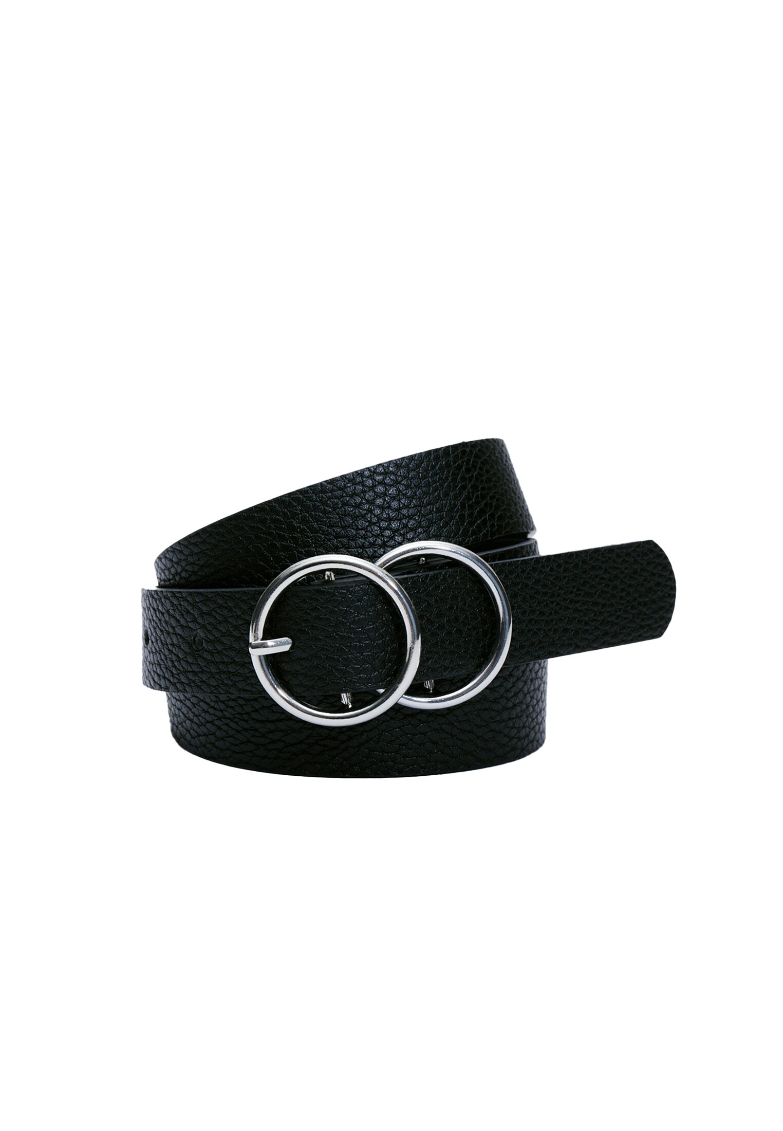 Thin double buckle belt