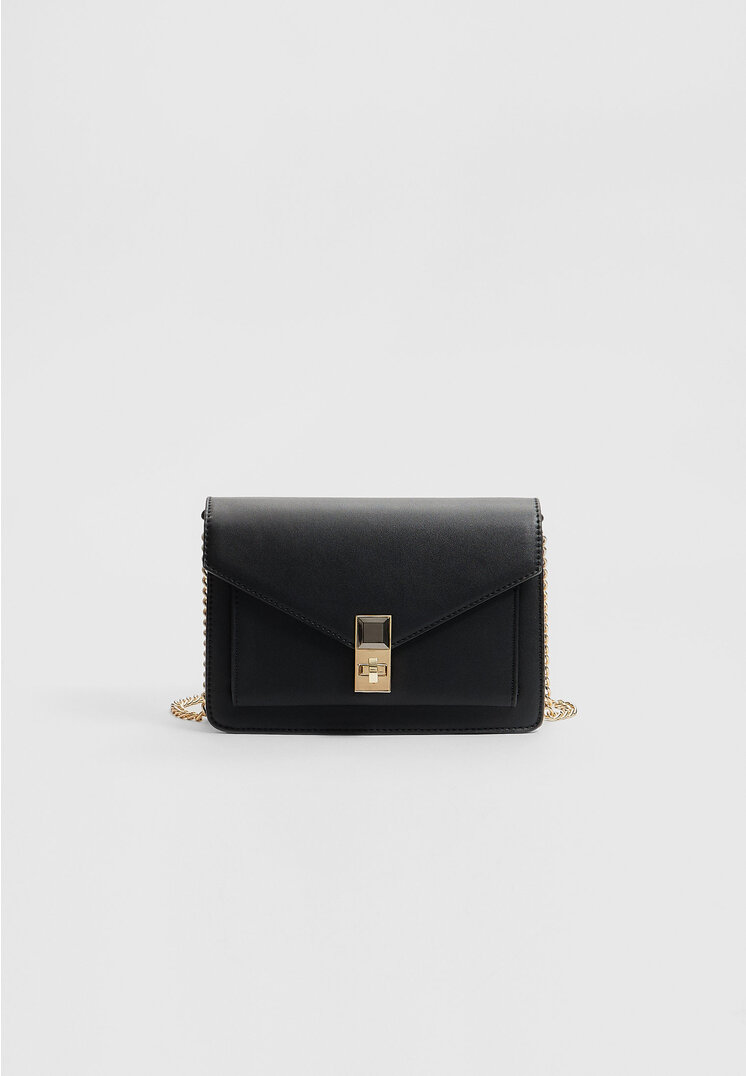 Stradivarius Geantă Crossbody Negru Os