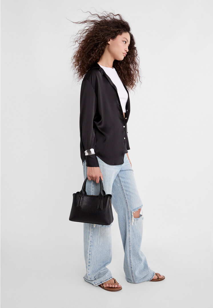 Stradivarius Borsa tote rigida  Nero OS