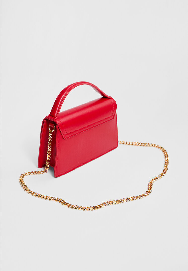 Stradivarius Double-handle crossbody bag  Red OS