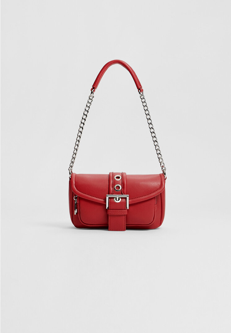 Stradivarius Geantă Crossbody Cu Cataramă Roșu Os