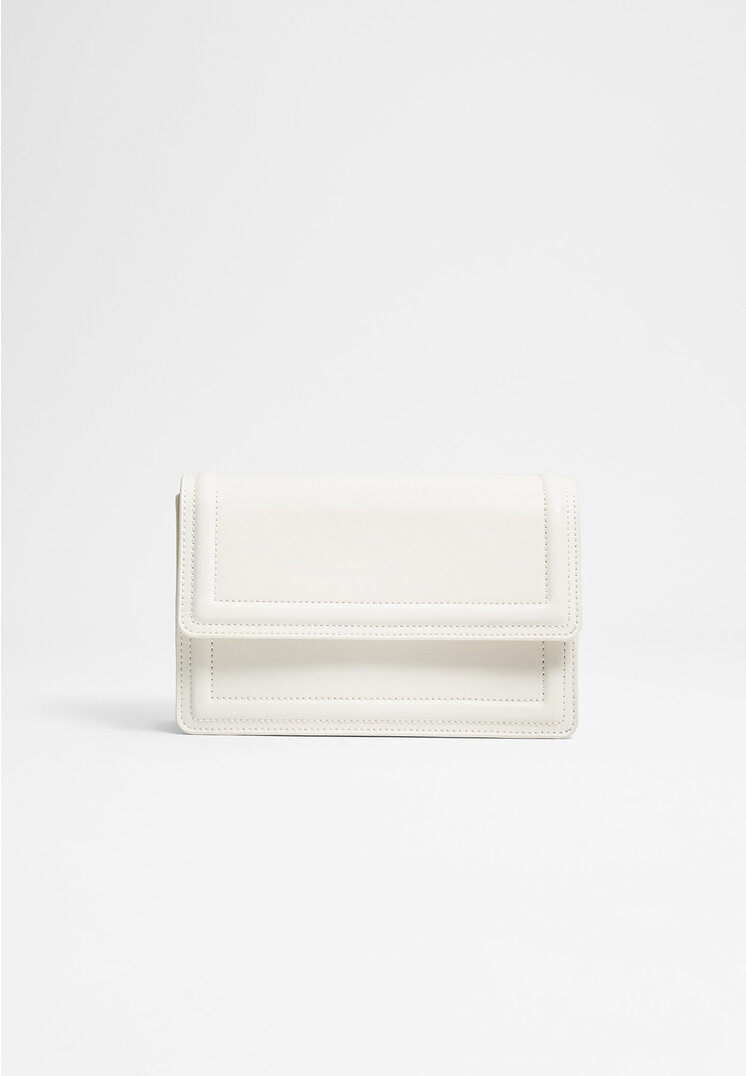 Stradivarius Geantă Crossbody Combinată Ecru Os