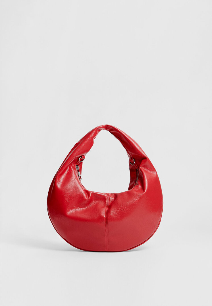 Stradivarius Oval shoulder bag  Red OS (STRADIVARIUS)