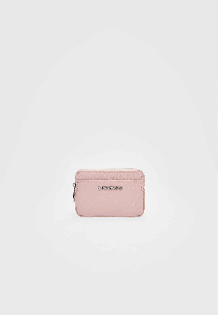 Stradivarius Portmoneu Dreptunghiular Roz Pastel Os