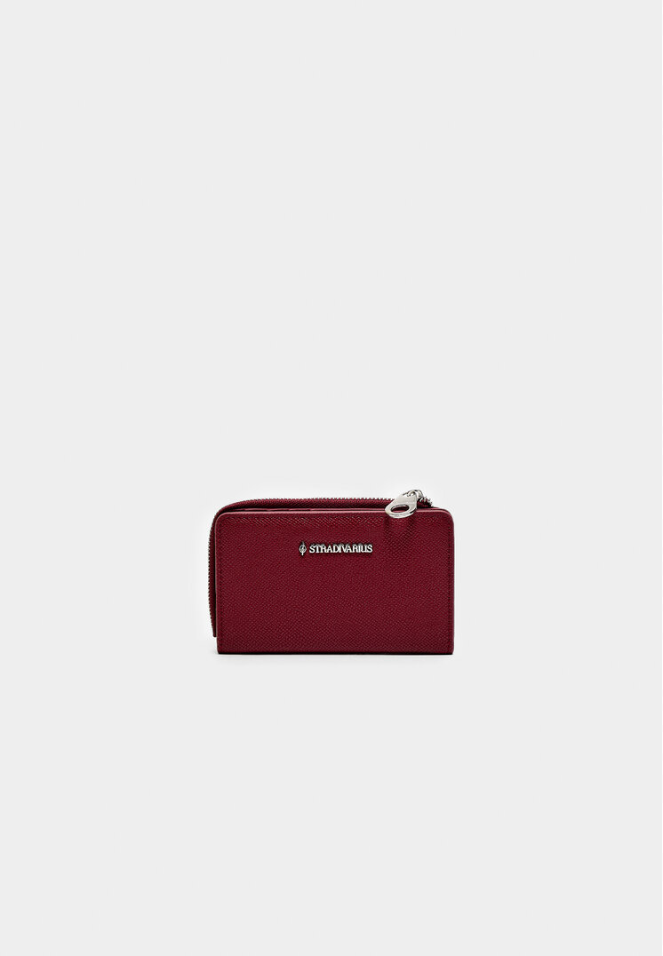 Stradivarius Portmoneu Cu Fermoar Grena Os