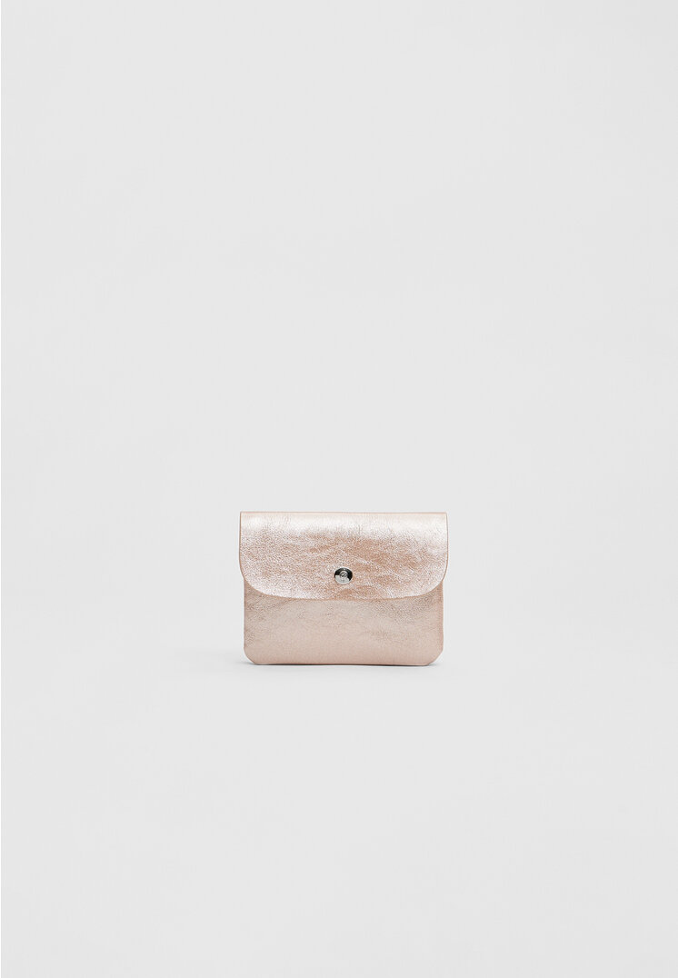 Stradivarius Portcard Mic Metalizat Roz Pastel Os