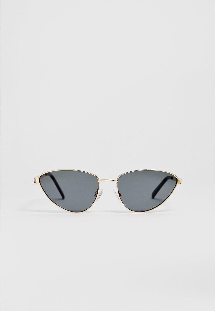 Stradivarius Ochelari De Soare Cat Eye Metalici Auriu Os