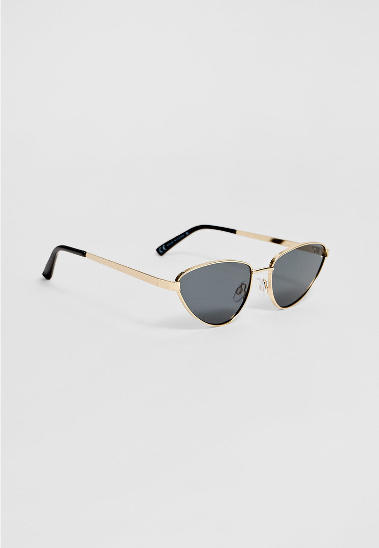 Stradivarius Occhiali da sole cat eye metallici  Oro OS