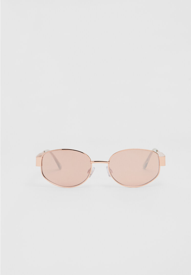 Stradivarius Ochelari Cu Brațe Metalice Roz Pastel Os