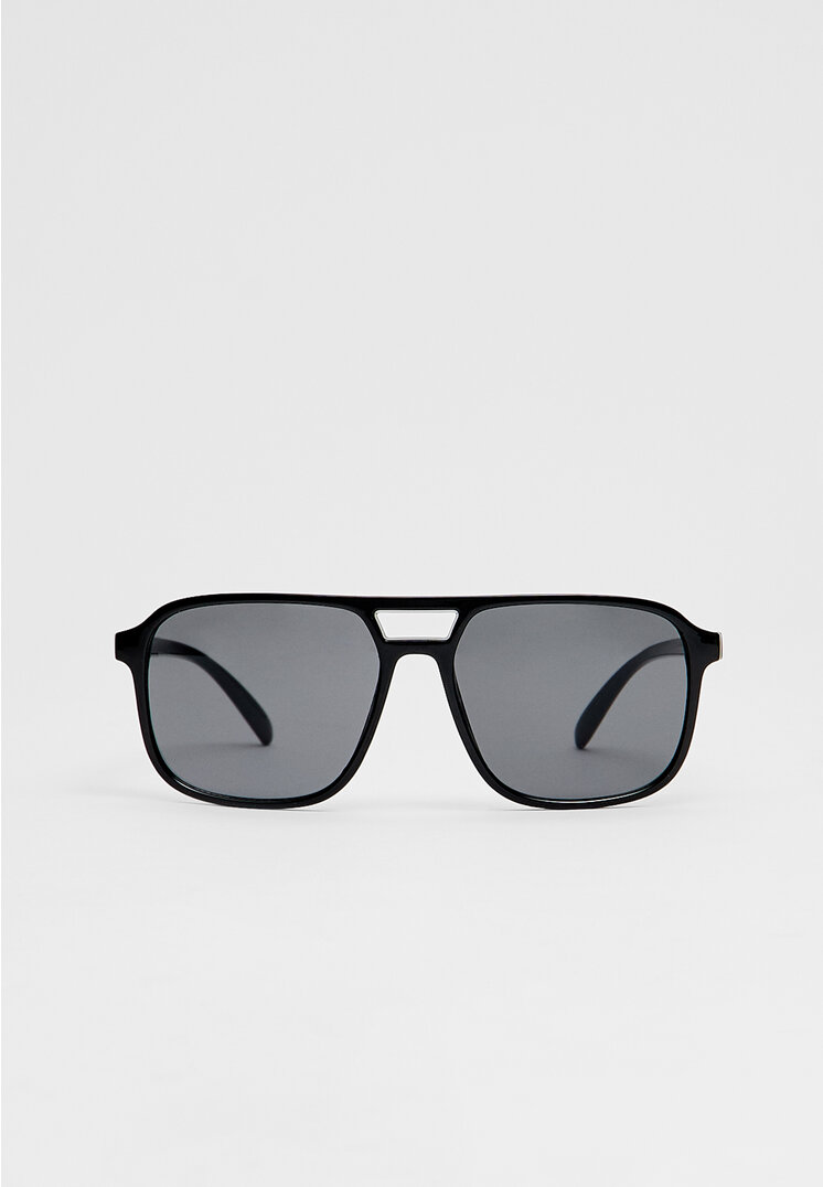 Stradivarius Ochelari De Soare În Stil Retro Negru Os