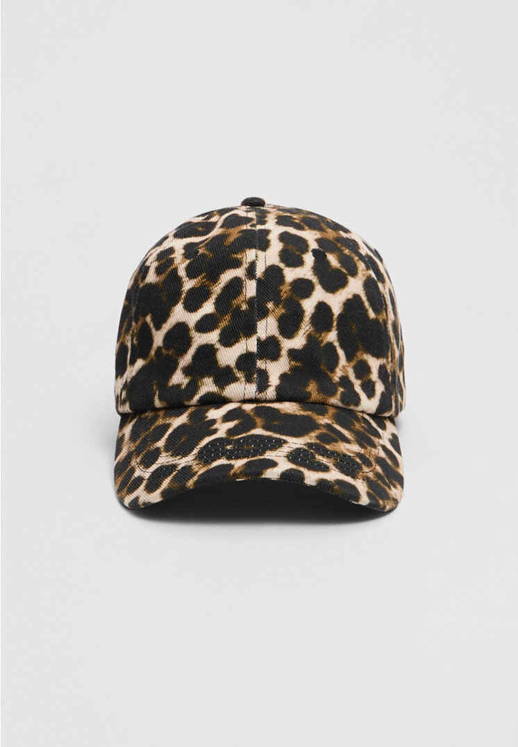 Stradivarius Șapcă Leopard Maro Os