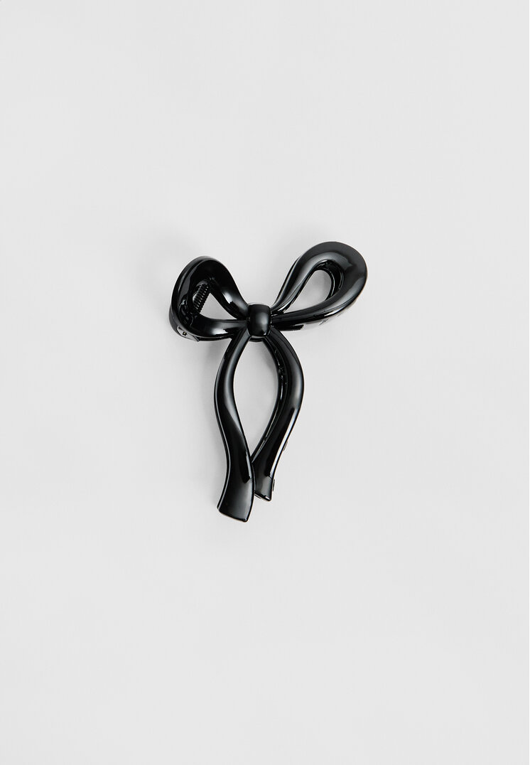 Stradivarius Agrafă De Păr Fundiță Negru Os