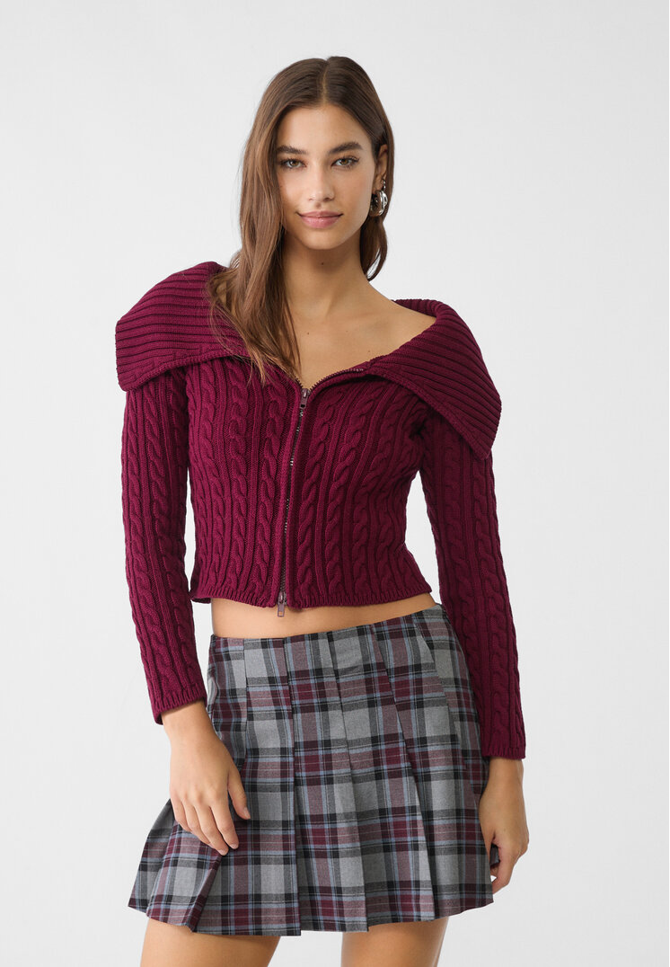 Stradivarius Fustă Mini Clini Gri S