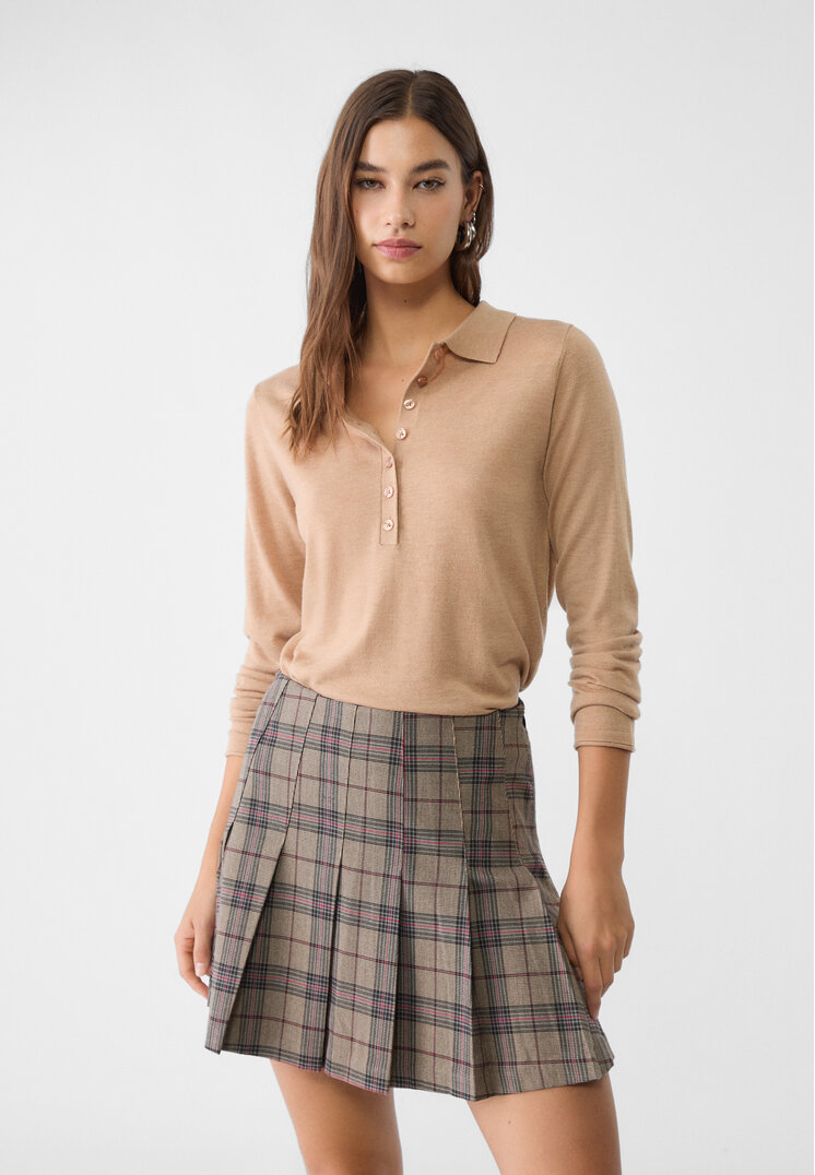 Stradivarius Fustă Mini Clini Gri Închis Xl