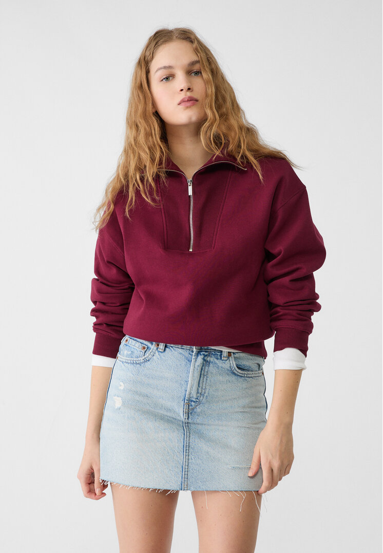 Stradivarius Fustă Scurtă Din Denim Denim Albastru 40