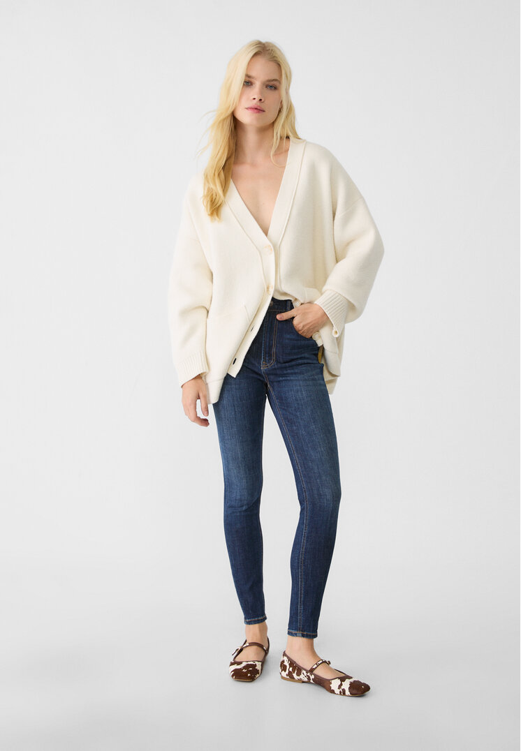 Stradivarius 1400 Blugi Skinny Regular Waist Denim 42