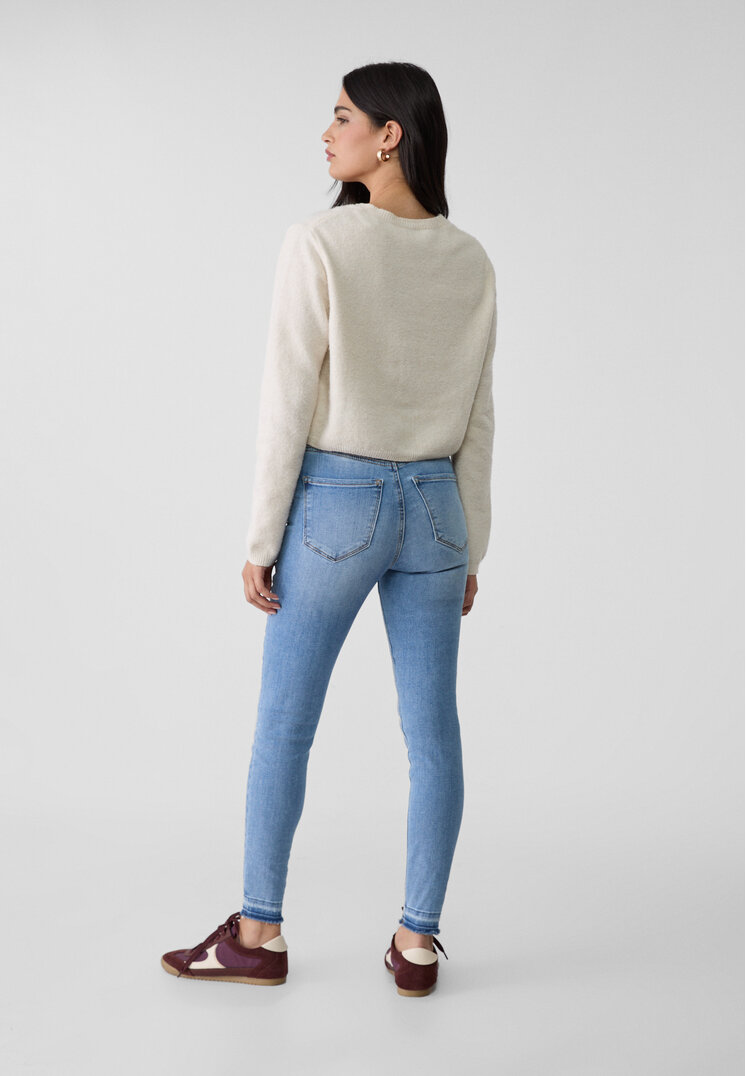 Stradivarius 1450 Super high-waist skinny jeans  Blue denim 16