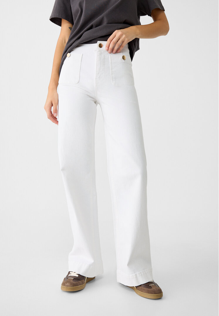 Vaquero Corto Stradivarius Discount Peto Vaquero Mujer