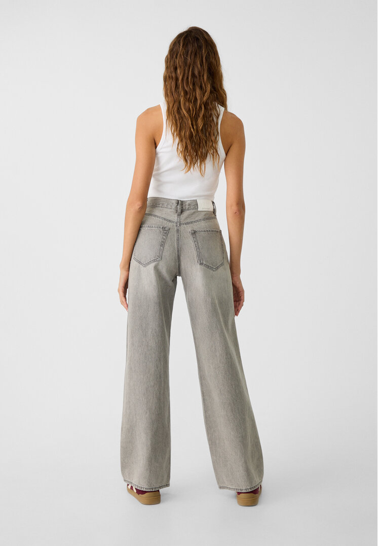 Stradivarius Jeans wide leg  Denim nero 38