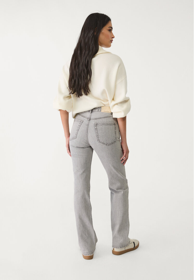 Stradivarius D98 straight-leg vintage effect jeans  Pearl Grey 6