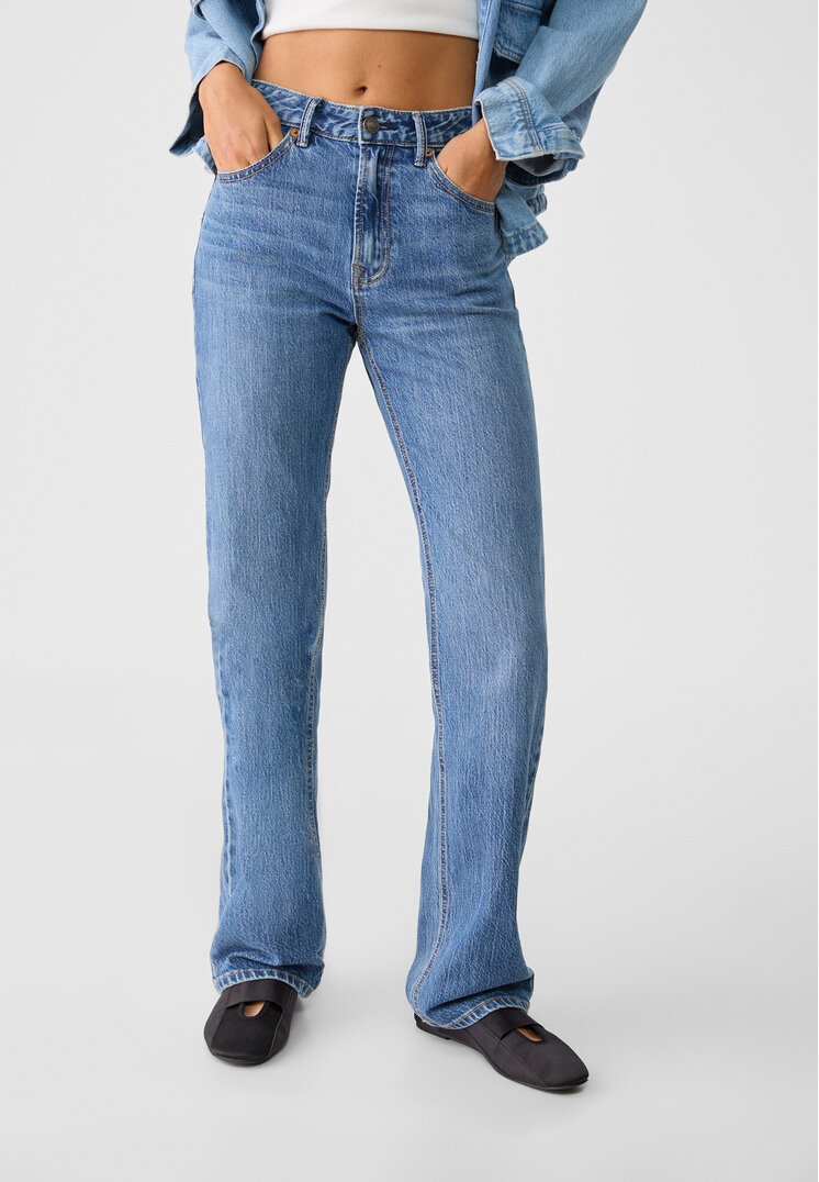 Stradivarius D98 straight-leg vintage effect jeans  Denim 8