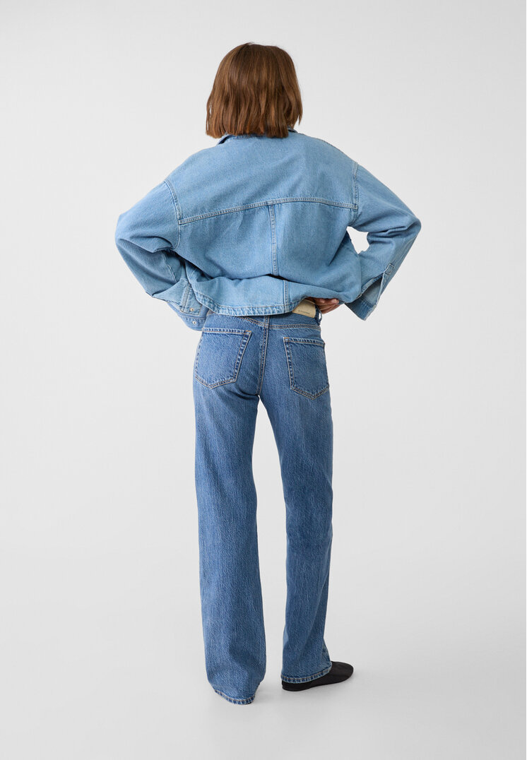 Stradivarius D98 straight-leg vintage effect jeans  Denim 8