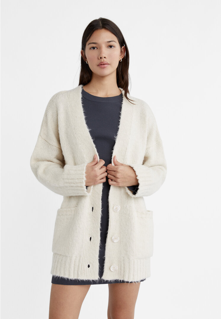 

Stradivarius Oversize-Strickpullover Vanille S