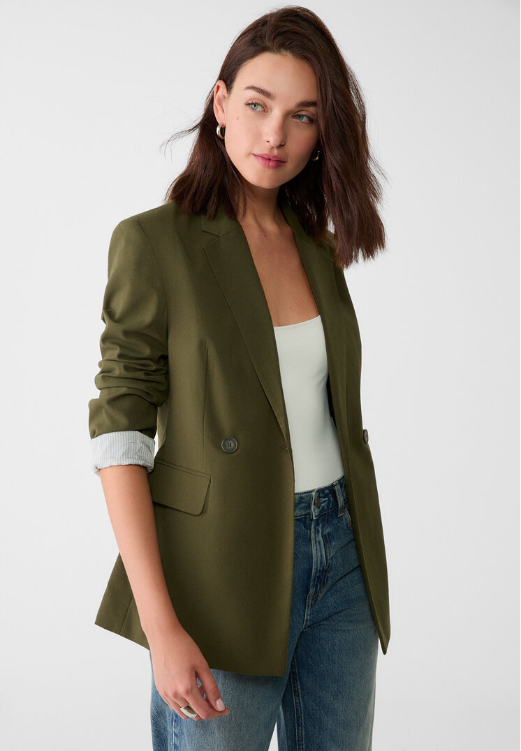 Stradivarius Blazer Slim-Fit zweireihig XL
