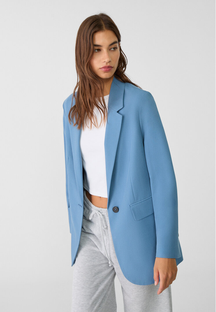 Stradivarius Marynarka regular fit Indygo M