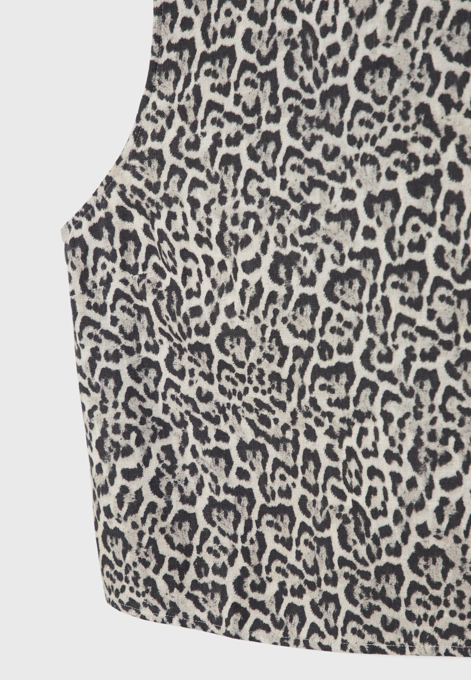 Top fluido nadadora leopardo con lino